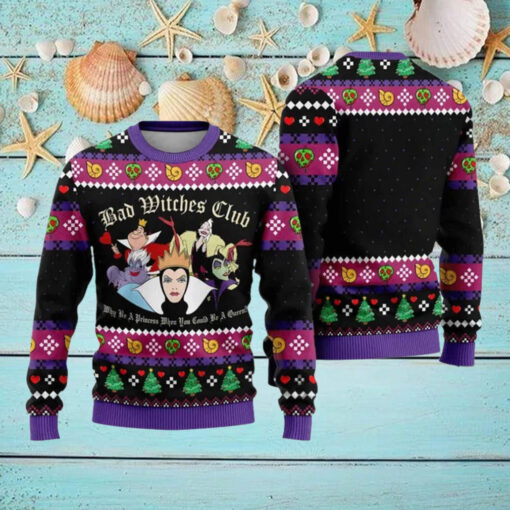 Maleficent Bad Witches Club Ugly Christmas Sweater