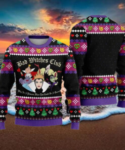 Maleficent Bad Witches Club Ugly Christmas Sweater