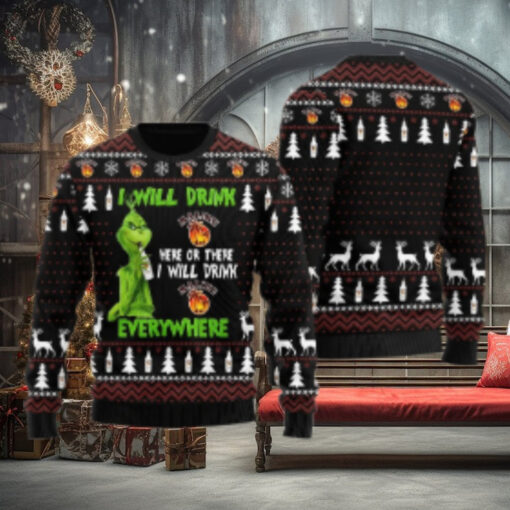 Malibu Grinch Will Drink Everywhere Ugly Sweater