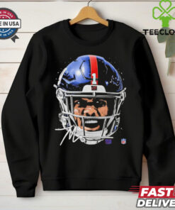 Malik Nabers New York Giants NFL football big face signature graphic shirt