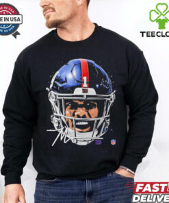 Malik Nabers New York Giants NFL football big face signature graphic shirt