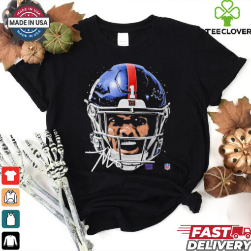 Malik Nabers New York Giants NFL football big face signature graphic shirt