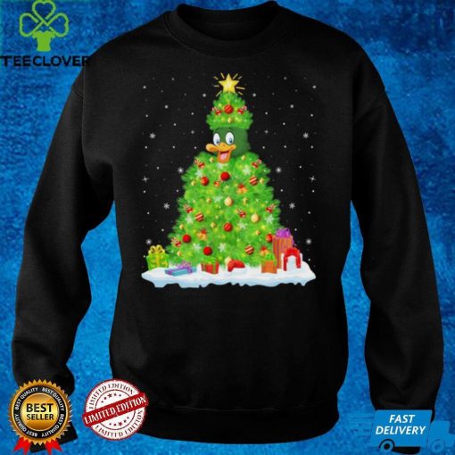 Mallard Bird Xmas Lighting Tree Mallard Christmas Shirt