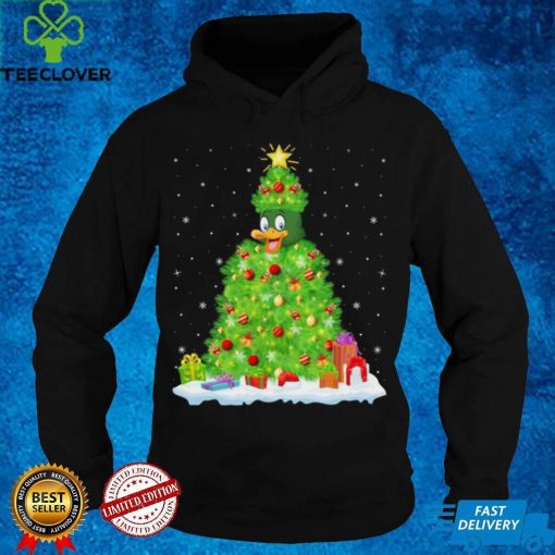 Mallard Bird Xmas Lighting Tree Mallard Christmas Shirt