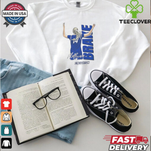 Mallory Brake Creighton Bluejays cartoon shirt