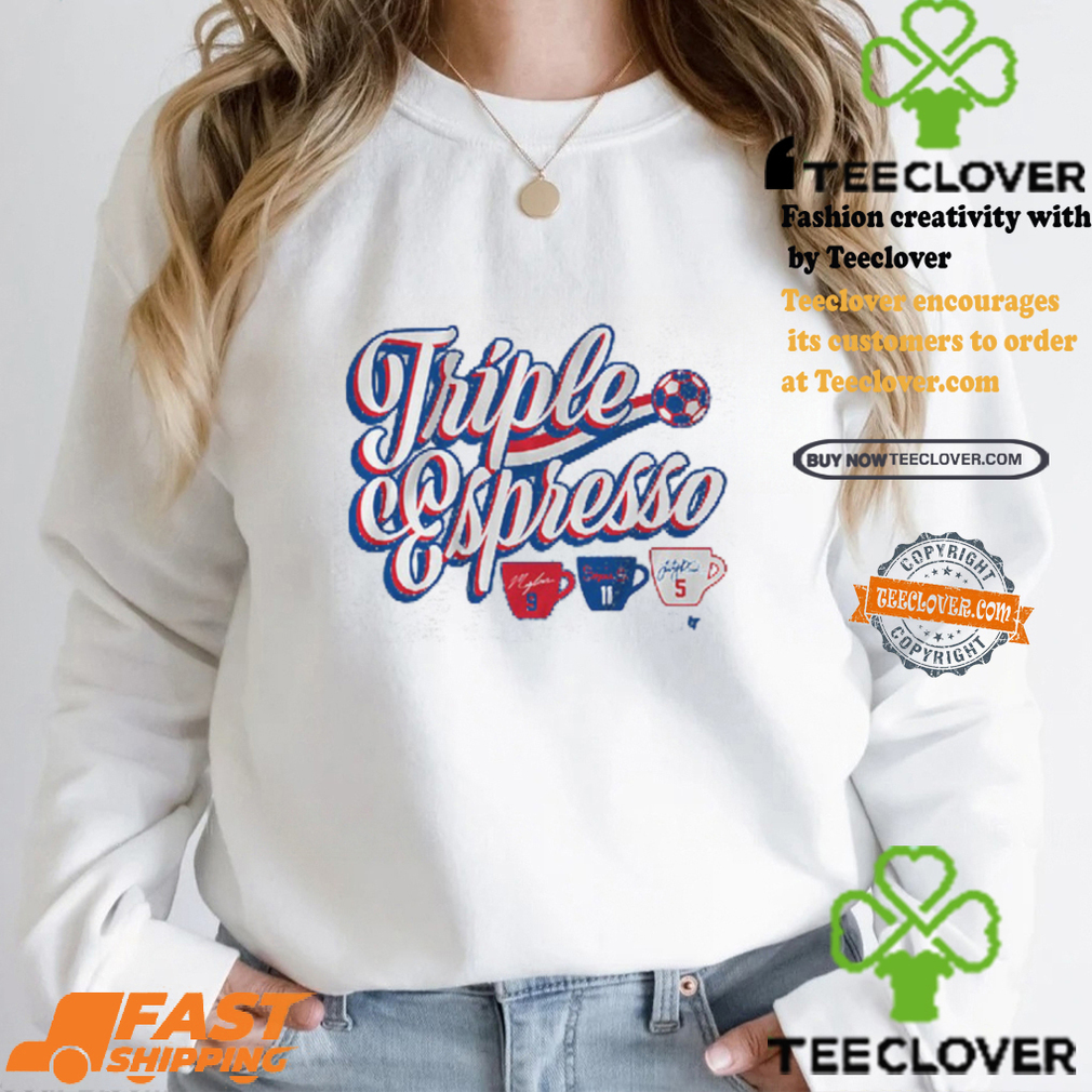Mallory Swanson Trinity Rodman & Sophia Smith Triple Espresso Shirt Mallory Swanson Trinity Rodman & Sophia Smith Triple Espresso Shirt