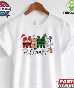 Mama Claus Christmas Pattern Santa hat shirt