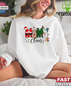 Mama Claus Christmas Pattern Santa hat shirt