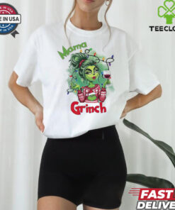 Mama Grinch drinks wine Christmas sweatshirt