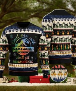 Mamasaurus Ugly Christmas Sweater Family Noel Gift