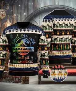 Mamasaurus Ugly Christmas Sweater Family Noel Gift