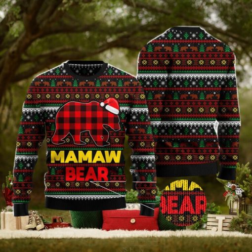 Mamaw Bear Ugly Christmas Sweater Family Noel Gift