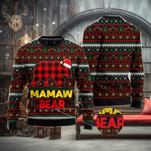 Mamaw Bear Ugly Christmas Sweater Family Noel Gift