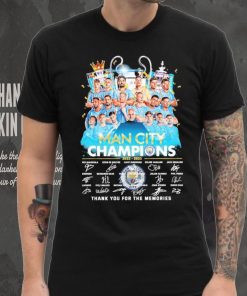 Man City Champions 2022 2023 Thank You For The Memories Signatures Shirt