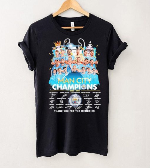 Man City Champions 2022 2023 Thank You For The Memories Signatures Shirt