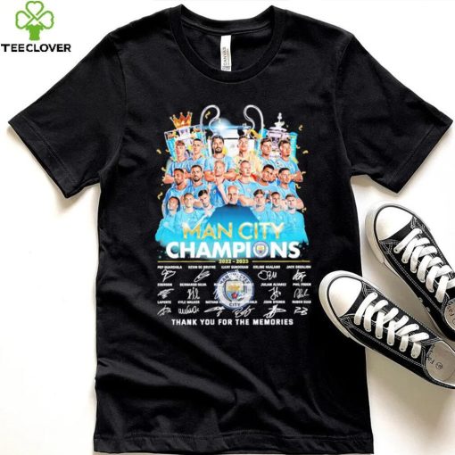 Man City Champions 2022 2023 Thank You For The Memories Signatures Shirt