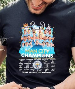 Man City Champions 2022 2023 Thank You For The Memories Signatures Shirt