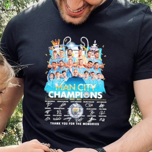 Man City Champions 2022 2023 Thank You For The Memories Signatures Shirt