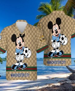 Man City Gucci Mickey Mouse Hawaiian Shirt