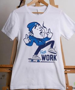 Man skate and smoke middle finger fuck work art shirt