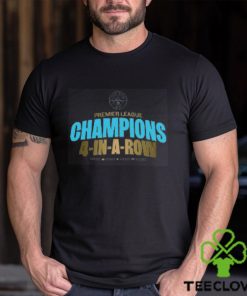 Manchester City 1863FC Four Time Consecutive Premier League Champions Lockup T Shirt