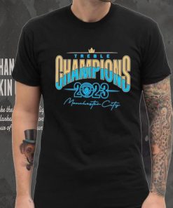 Manchester City 2022 2023 Treble Champions T Shirt