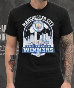 Manchester City 2023 The Treble Winners Skyline Shirt 3 Manchester City 2023 The Treble Winners Skyline Shirt