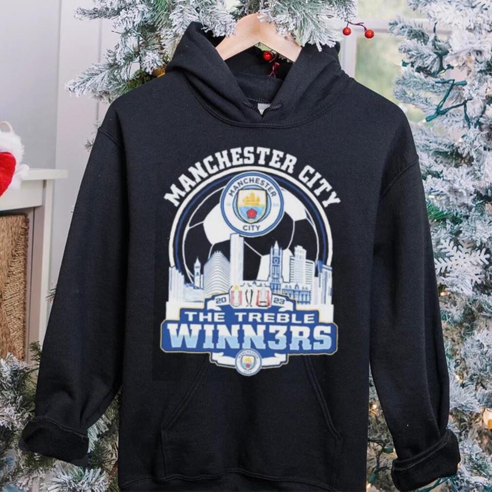 Manchester City 2023 The Treble Winners Skyline Shirt Manchester City 2023 The Treble Winners Skyline Shirt