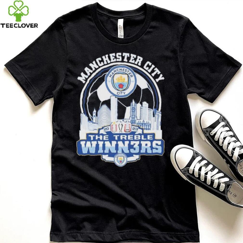 Manchester City 2023 The Treble Winners Skyline Shirt Manchester City 2023 The Treble Winners Skyline Shirt