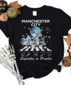 Manchester City 2024 Christmas Superbia In Proelio All Or Nothing T Shirt