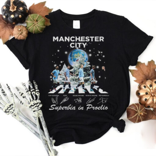 Manchester City 2024 Christmas Superbia In Proelio All Or Nothing T Shirt