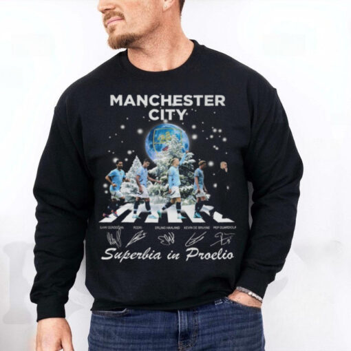 Manchester City 2024 Christmas Superbia In Proelio All Or Nothing T Shirt