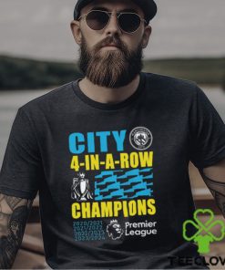 Manchester City 2024 Premier League Champions Four Years In A Row Unisex T Shirt