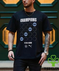 Manchester City Champion 4 In A Ron Premier League Victory T Shirt