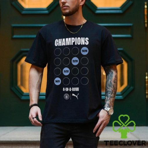 Manchester City Champion 4 In  A Ron Premier League Victory T Shirt