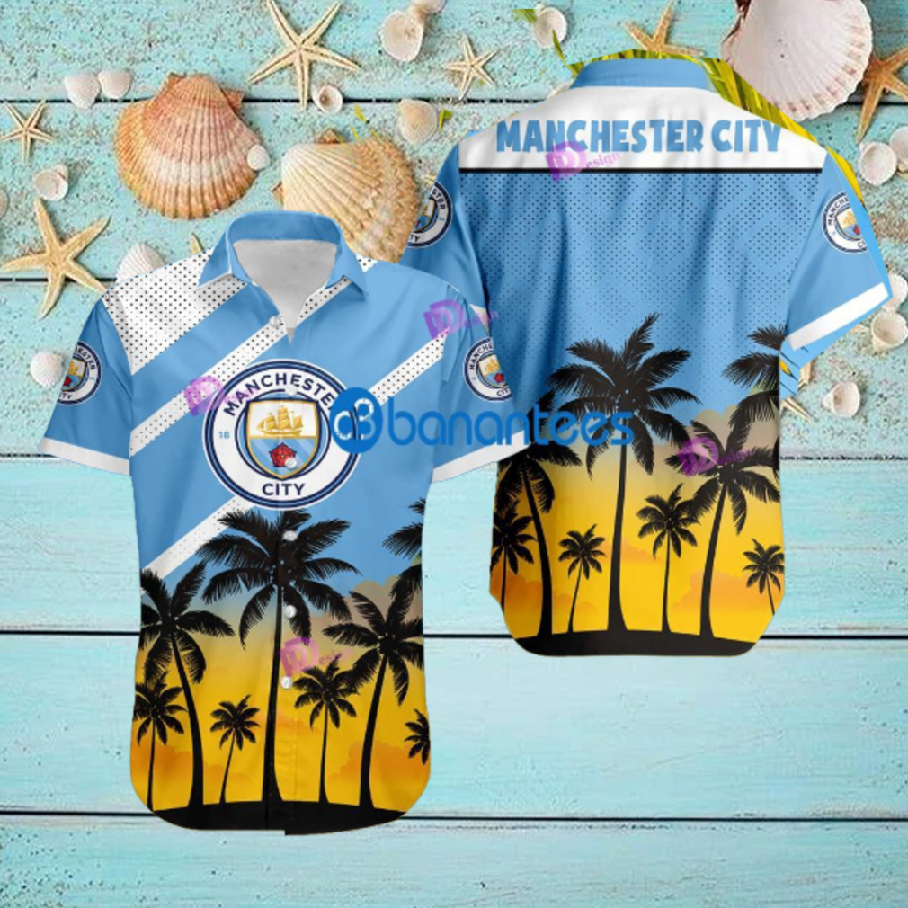 Manchester City FC 3D Printing Coconut Beach Hawaiian Shirt Manchester City FC 3D Printing Coconut Beach Hawaiian Shirt