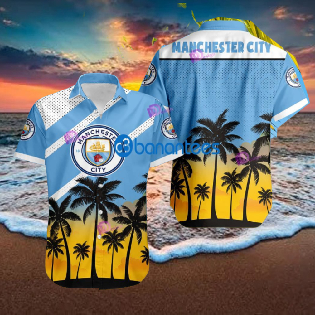 Manchester City FC 3D Printing Coconut Beach Hawaiian Shirt Manchester City FC 3D Printing Coconut Beach Hawaiian Shirt
