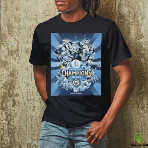 Manchester City Fc Champions 2023 Premier League poster Shirt
