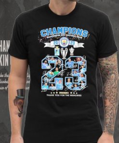 Manchester City Football Club Champions 2023 Thank You For The Memories Signatures Shirt