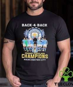 Manchester City Football Team 2024 Back 4 Back Premier League Champions Signature Shirt