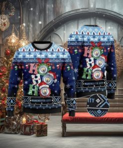 Manchester City Ho Ho Ho Christmas Christmas Ugly Sweater Party