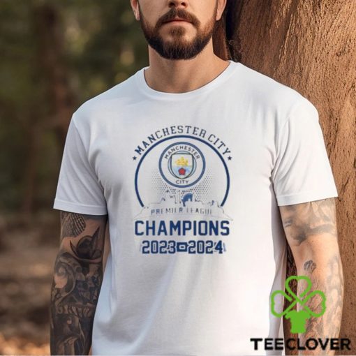 Manchester City Premier League Champions 2023 2024 4 In A Row Unisex T Shirt