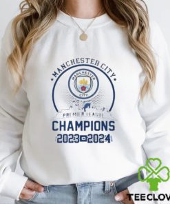 Manchester City Premier League Champions 2023 2024 4 In A Row Unisex T Shirt