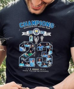 Manchester City The Citizens Champions 2023 Thank You For The Memories Signatures Shirt