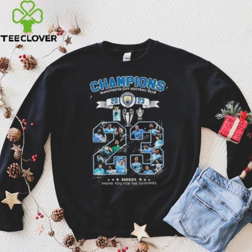Manchester City The Citizens Champions 2023 Thank You For The Memories Signatures Shirt