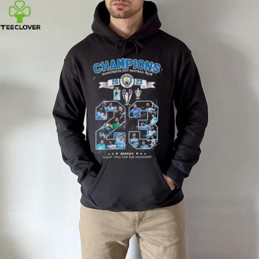 Manchester City The Citizens Champions 2023 Thank You For The Memories Signatures Shirt