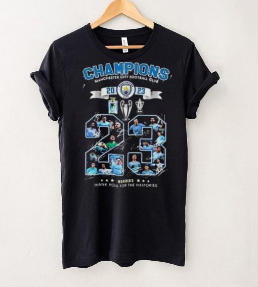 Manchester City The Citizens Champions 2023 Thank You For The Memories Signatures Shirt