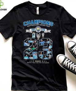 Manchester City The Citizens Champions 2023 Thank You For The Memories Signatures Shirt