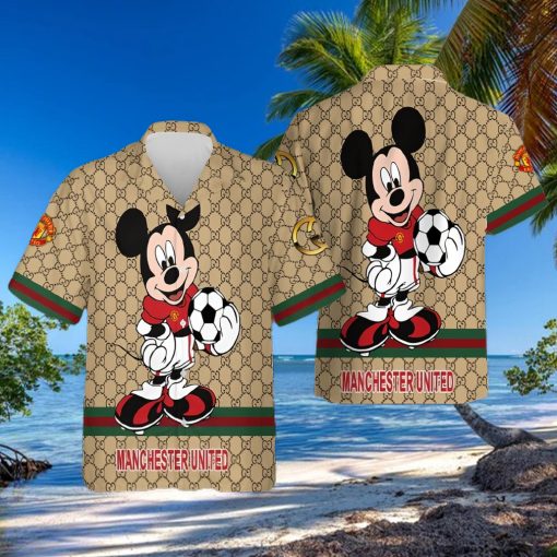 Manchester United Gucci Mickey Hawaiian Shirt