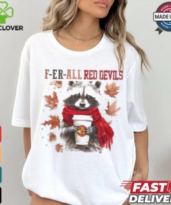 Manchester United Raccoon Fan F er all Gunners In Fall Season T shirt